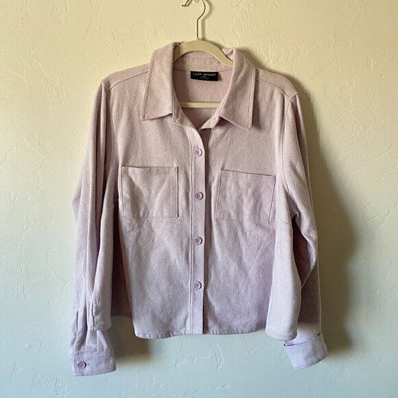 Lane Bryant 14/16 Lilac Lavender Button Front Shacket - Picture 1 of 8